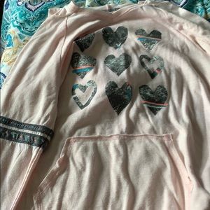 Pink heart sweatshirt shirt